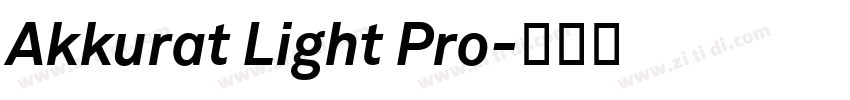 Akkurat Light Pro字体转换